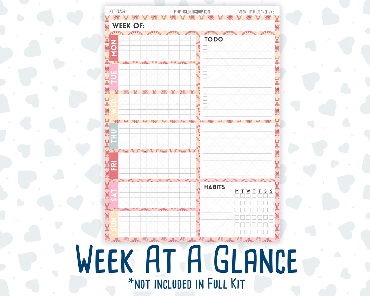 Kit 0254 - 7x9 - Daily Duo - Weekly Kit - February - Valentine Village