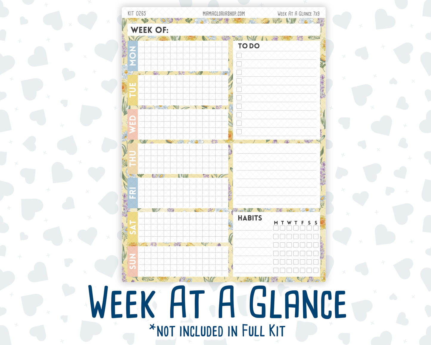 Kit 0265 - 7x9 - Daily Duo - Weekly Kit - May - Honeybee Sky