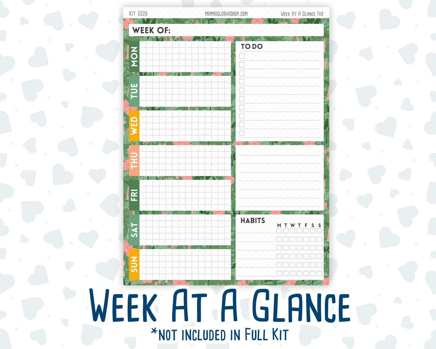 Kit 0226 - 7x9 - Daily Duo - Weekly Kit - July - Tropical Whimsy