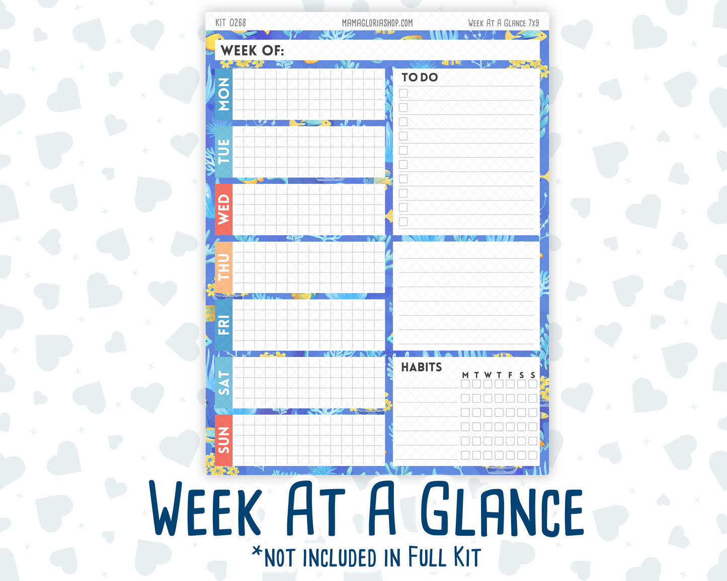 Kit 0268 - 7x9 - Daily Duo - Weekly Kit - June - Sea Sweeties