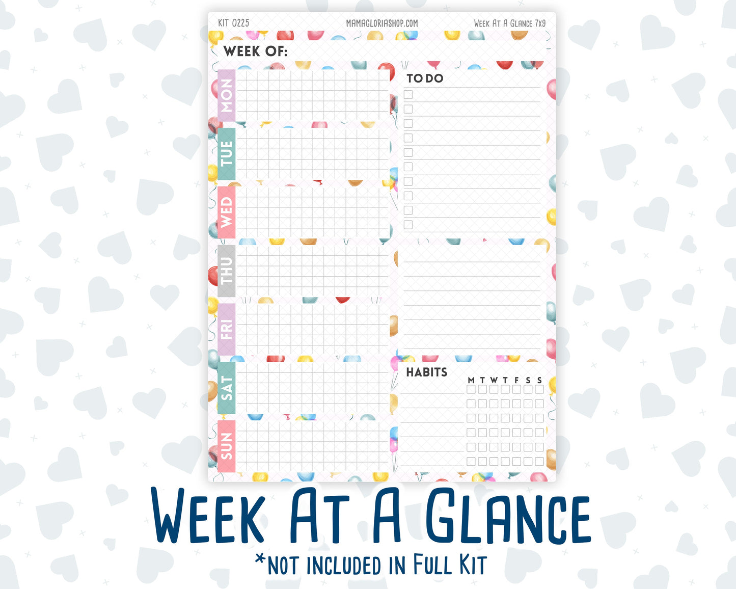 Kit 0225 - 7x9 - Daily Duo - Weekly Kit - July - Carnival Joy
