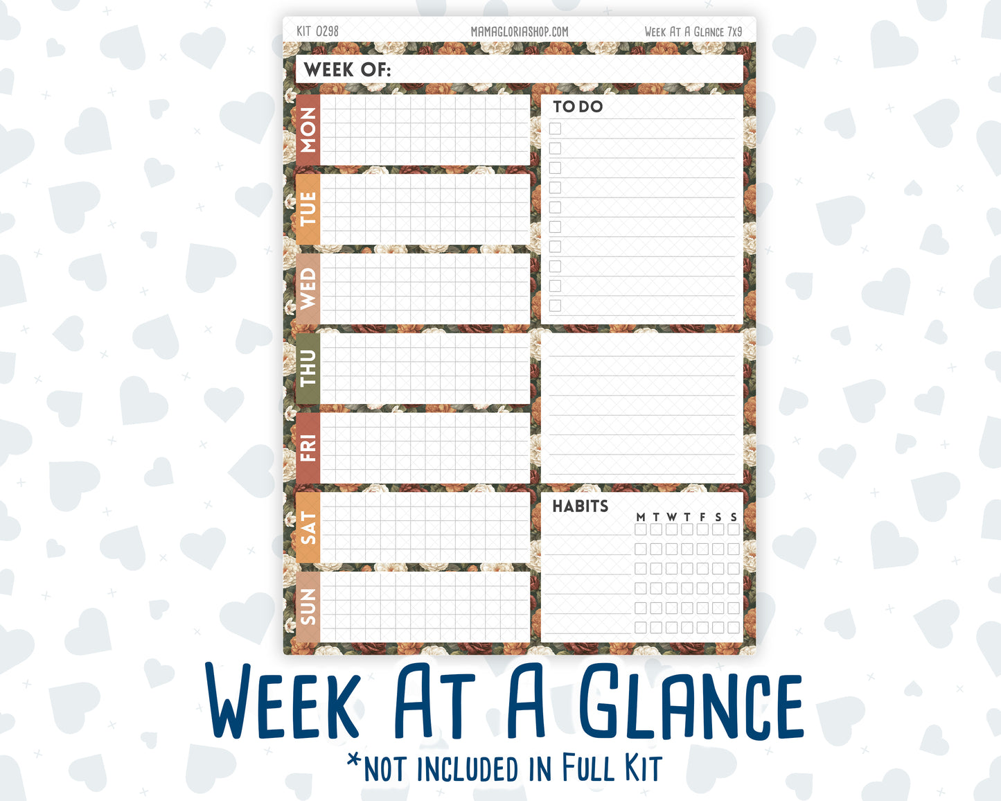 Kit 0298 - 7x9 - Daily Duo - Weekly Kit - October - Velvet Bloom