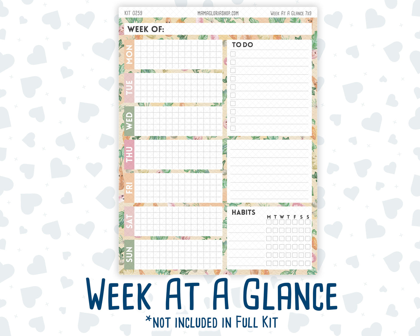 Kit 0259 - 7x9 - Daily Duo - Weekly Kit - March - Spring Garden Chores