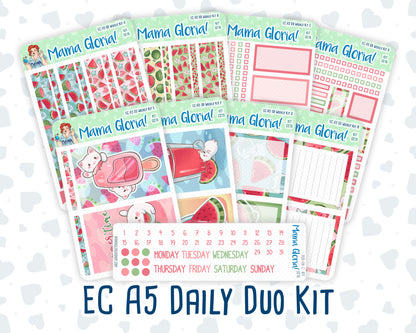 Kit 0276 - A5 - Daily Duo - Weekly Kit - July - Melon Crush