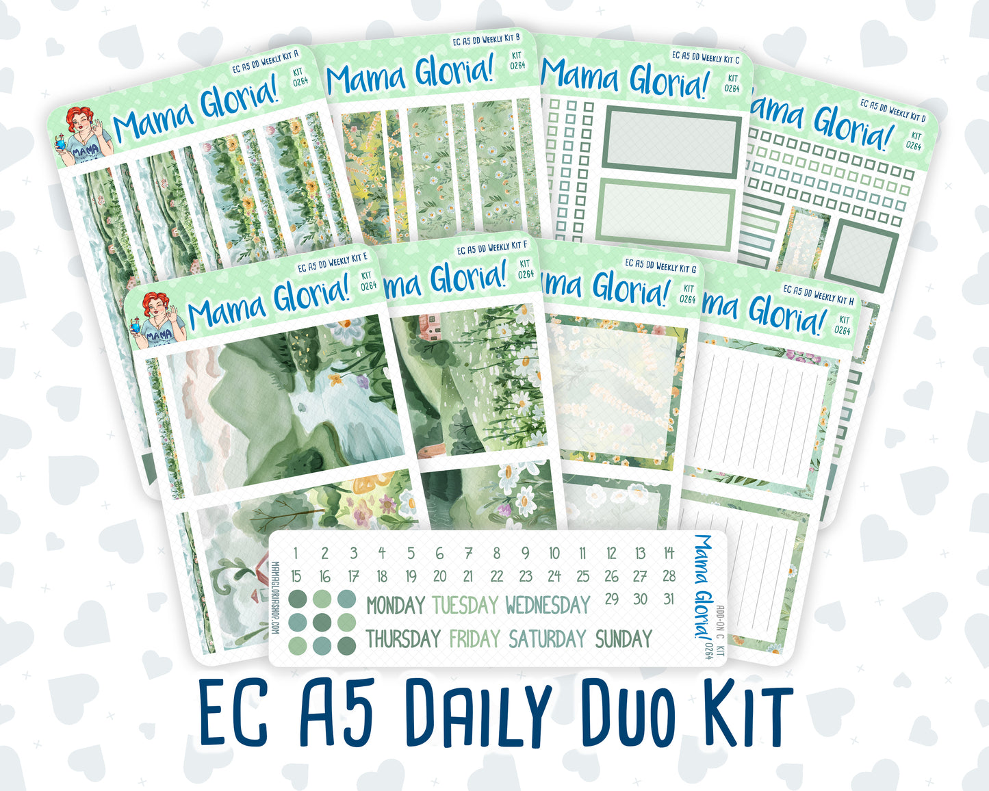 Kit 0264 - A5 - Daily Duo - Weekly Kit - May - Spring Walk