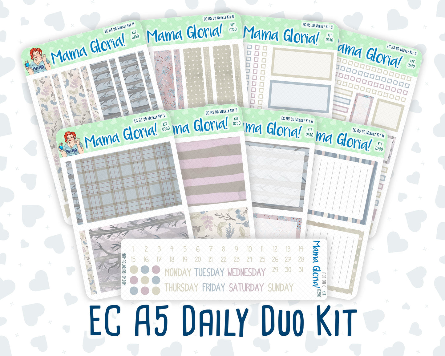 Kit 0250 - A5 - Daily Duo - Weekly Kit - Quiet January