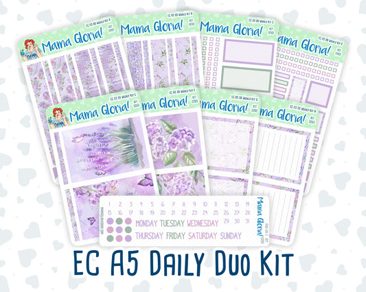 Kit 0263 - A5 - Daily Duo - Weekly Kit - April - Lavender Drift