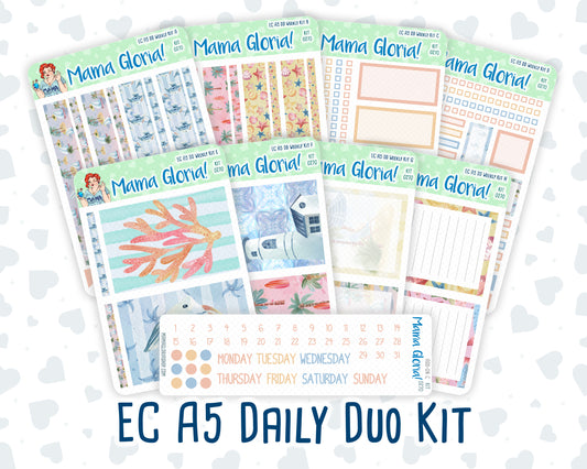 Kit 0270 - A5 - Daily Duo - Weekly Kit - June - Beachside Bliss