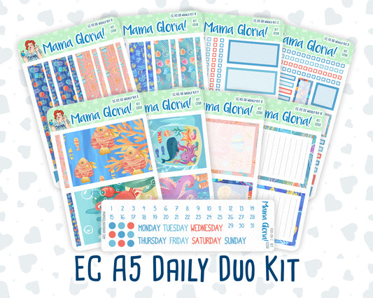Kit 0268 - A5 - Daily Duo - Weekly Kit - June - Sea Sweeties