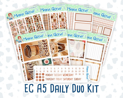 Kit 0296 - A5 - Daily Duo - Weekly Kit - September - Coffee Break