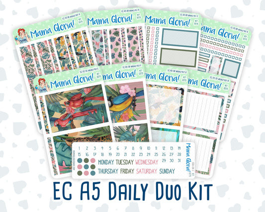 Kit 0275 - A5 - Daily Duo - Weekly Kit - July - Tropical Safari Blush