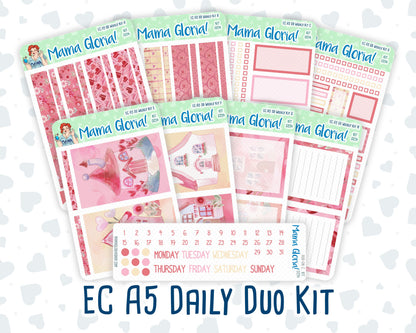 Kit 0254 - A5 - Daily Duo - Weekly Kit - February - Valentine Village