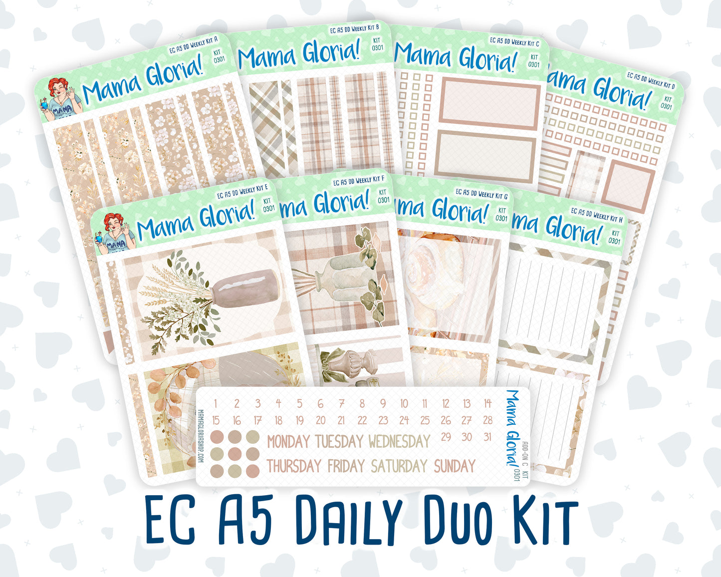 Kit 0301 - A5 - Daily Duo - Weekly Kit - November - Sunday Comfort