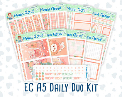 Kit 0278 - A5 - Daily Duo - Weekly Kit - August - Oops, All Peaches