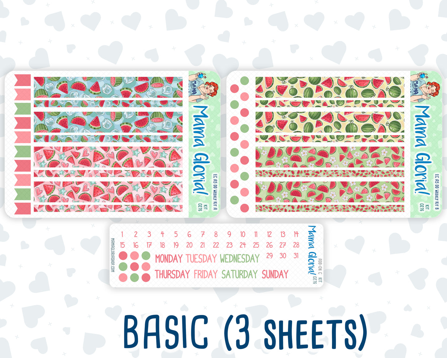 Kit 0276 - A5 - Daily Duo - Weekly Kit - July - Melon Crush
