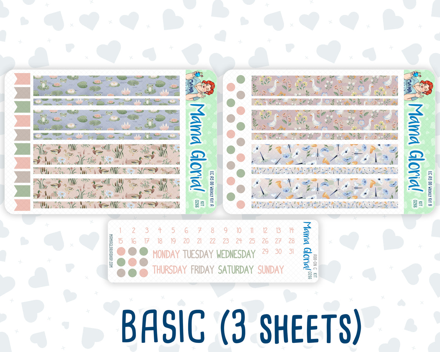 Kit 0266 - A5 - Daily Duo - Weekly Kit - May - Froggy Lake Picnic