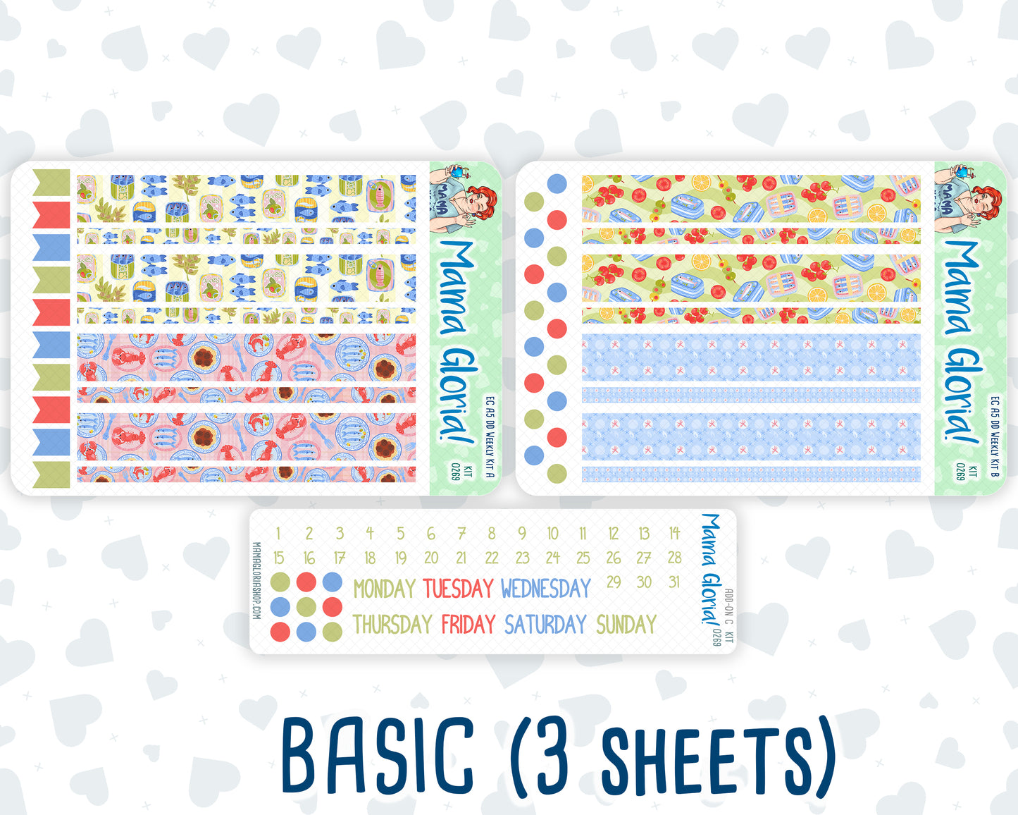 Kit 0269 - A5 - Daily Duo - Weekly Kit - June - Dolce Mare