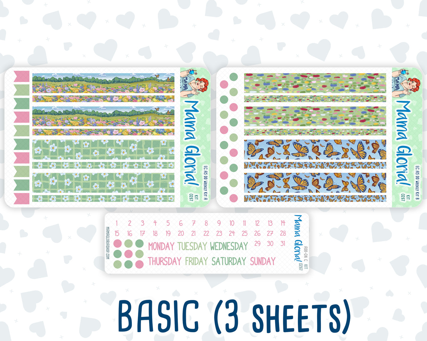 Kit 0267 - A5 - Daily Duo - Weekly Kit - May - Flowers For Mama