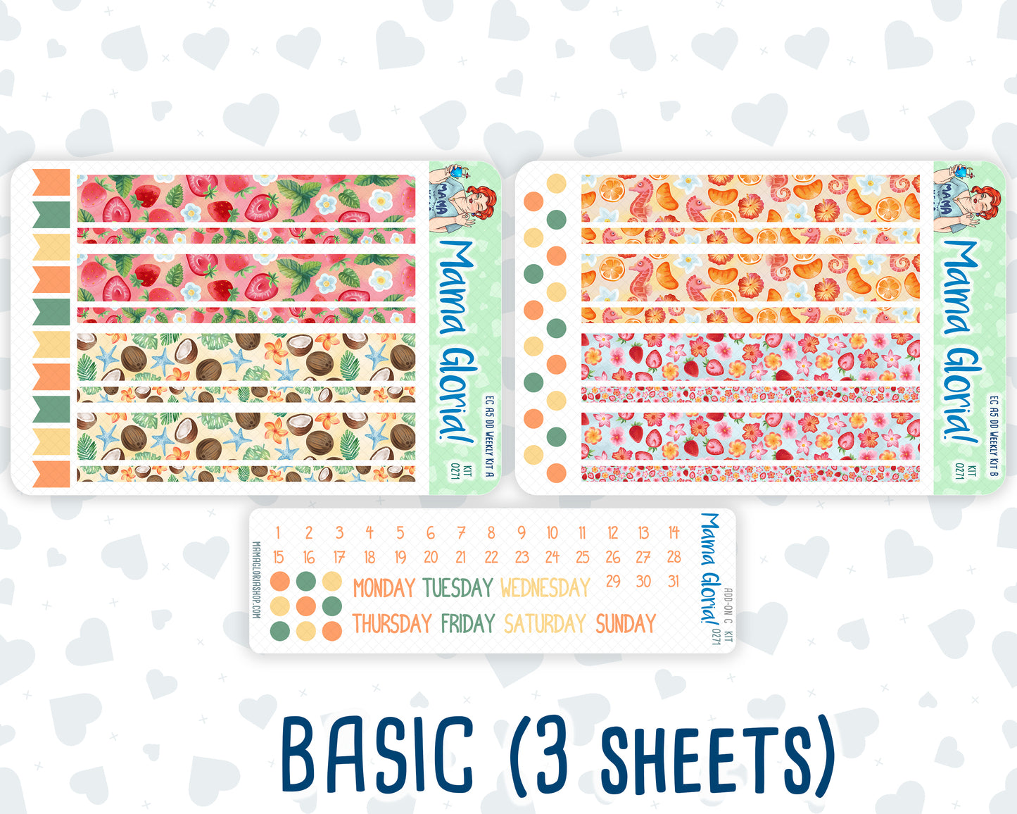 Kit 0271 - A5 - Daily Duo - Weekly Kit - June - Strawberry Shore