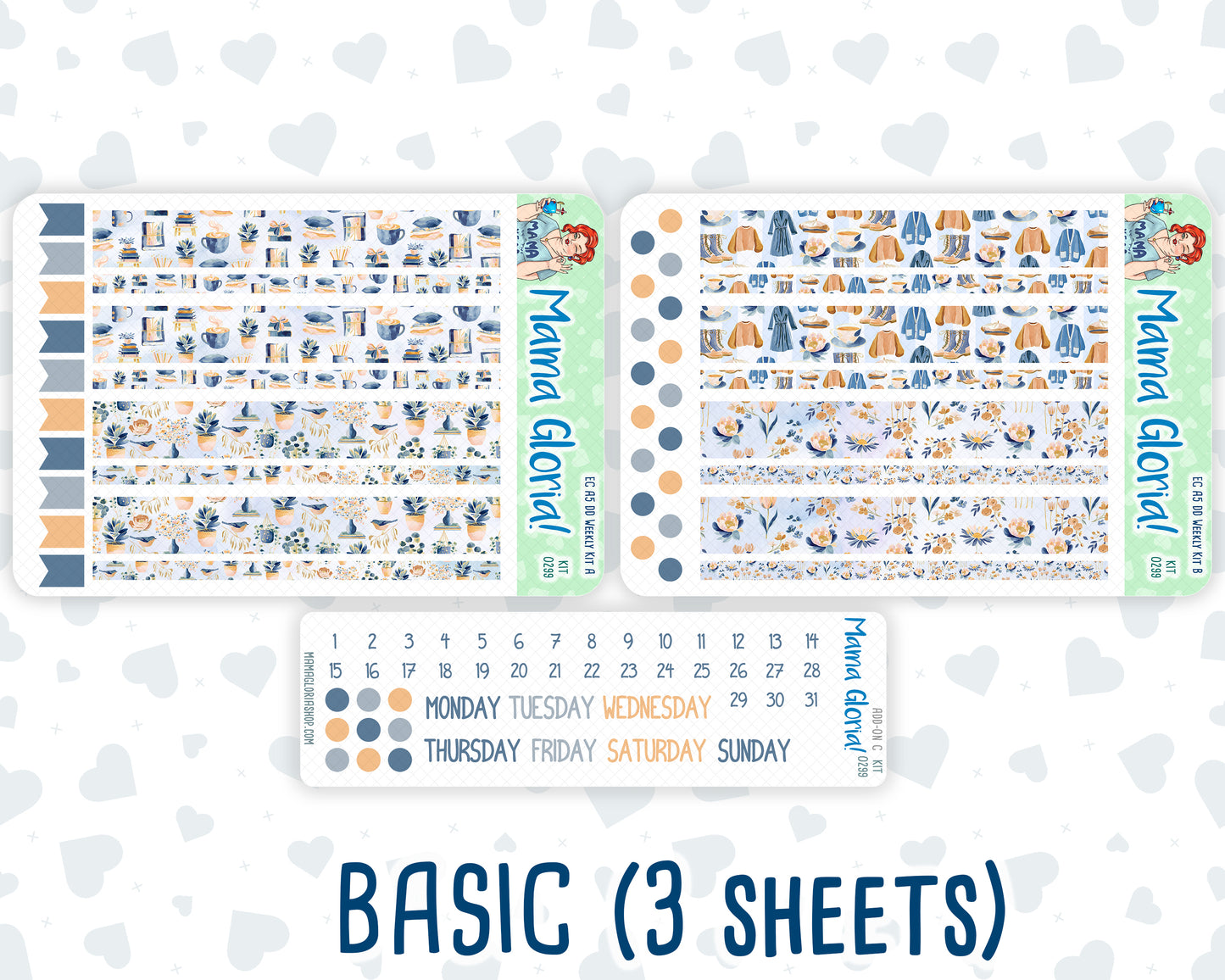 Kit 0299 - A5 - Daily Duo - Weekly Kit - October - Book Nook