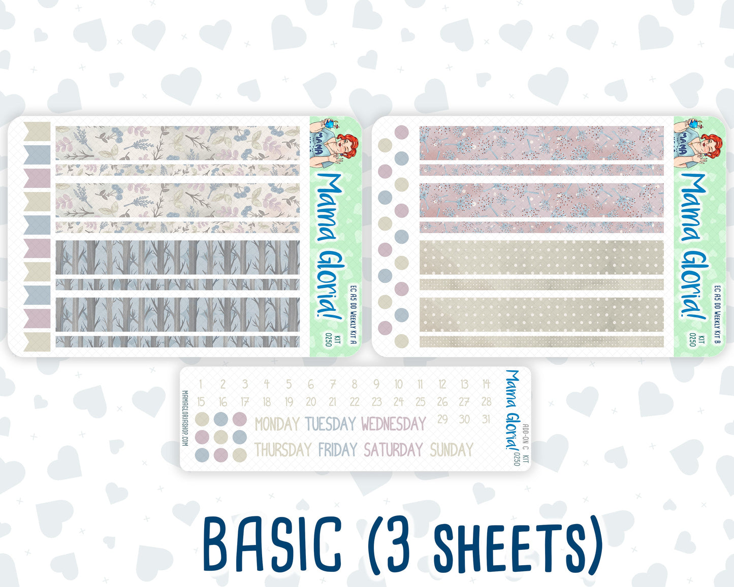 Kit 0250 - A5 - Daily Duo - Weekly Kit - Quiet January