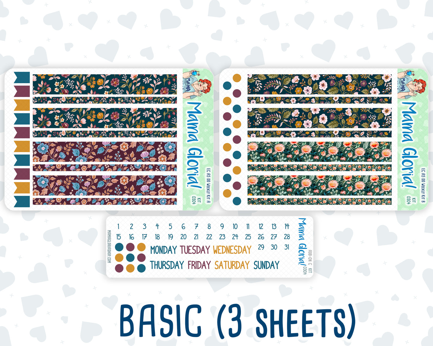 Kit 0304 - A5 - Daily Duo - Weekly Kit - November - Autumn In Bloom
