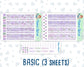 Kit 0263 - A5 - Daily Duo - Weekly Kit - April - Lavender Drift