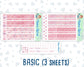 Kit 0253 - A5 - Daily Duo - Weekly Kit - February - Rosy Daydreams