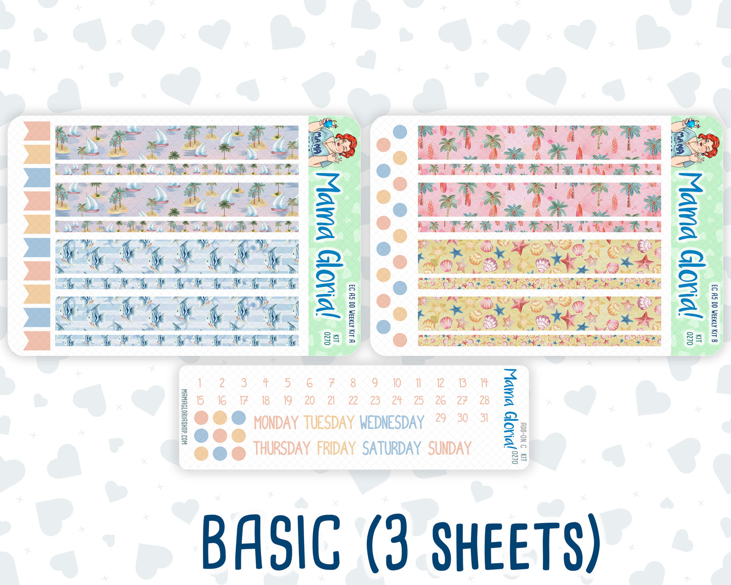 Kit 0270 - A5 - Daily Duo - Weekly Kit - June - Beachside Bliss
