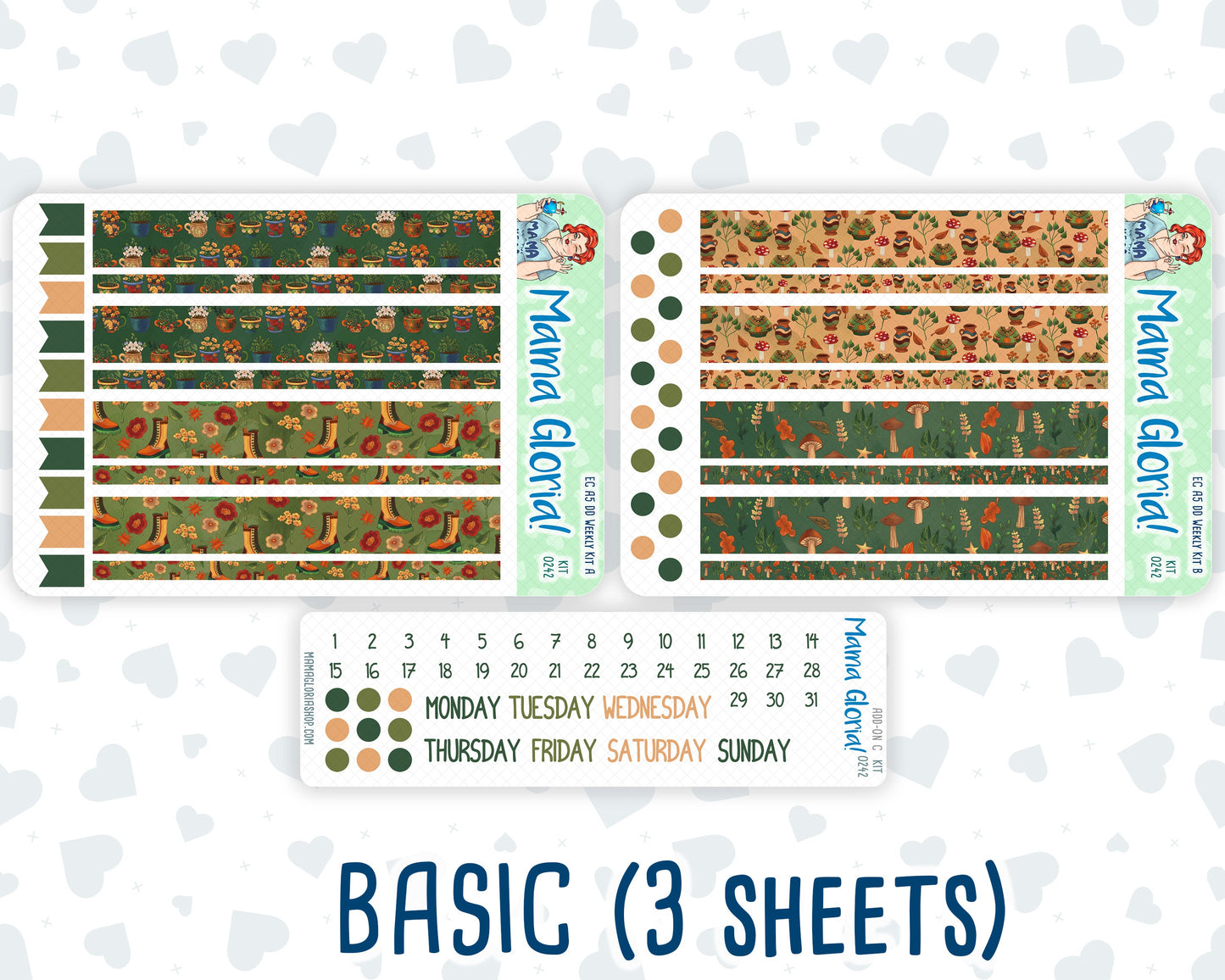 Kit 0242 - A5 - Daily Duo - Weekly Kit - November - Cottage Autumn