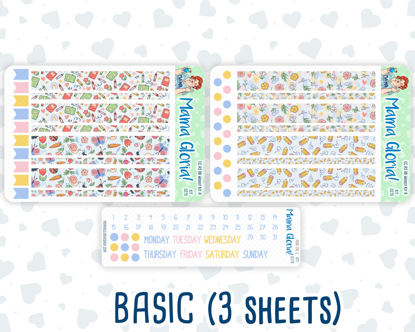 Kit 0279 - A5 - Daily Duo - Weekly Kit - August - Not Ready For School
