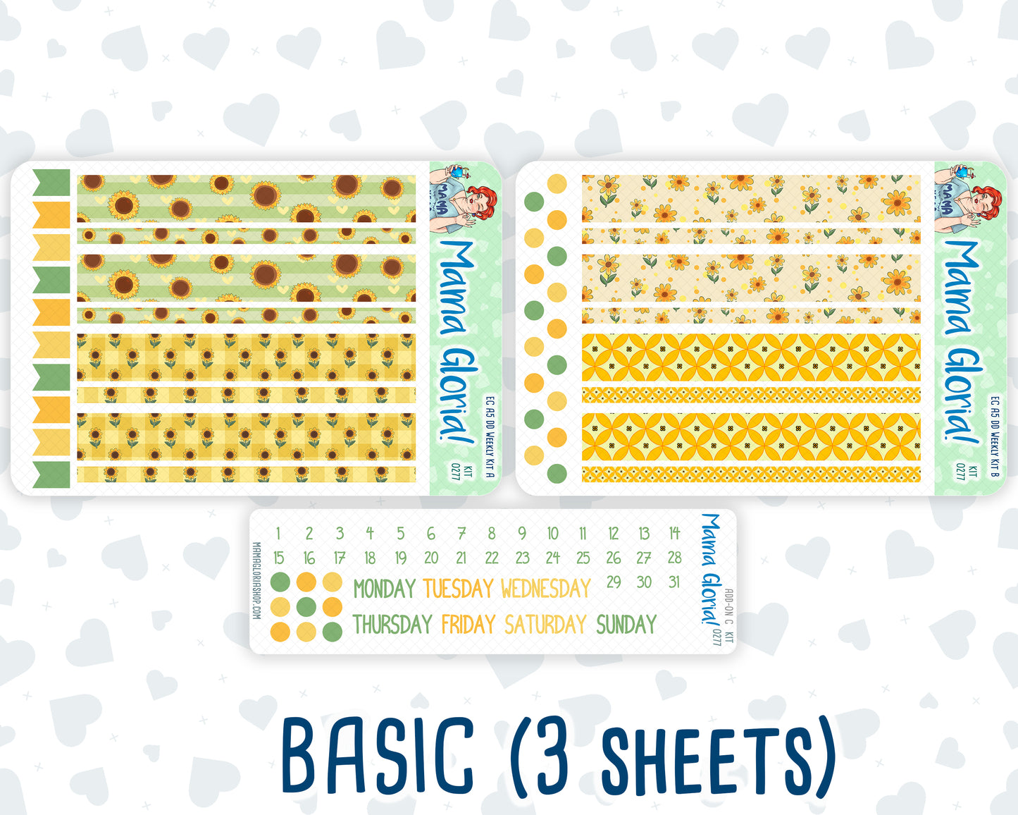 Kit 0277 - A5 - Daily Duo - Weekly Kit - August - Sunflower Drama Club