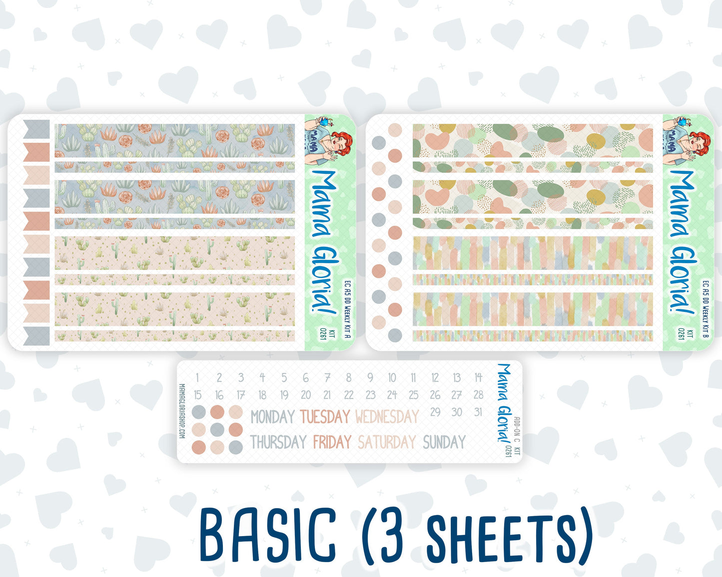 Kit 0261 - A5 - Daily Duo - Weekly Kit - April - Llama Spring