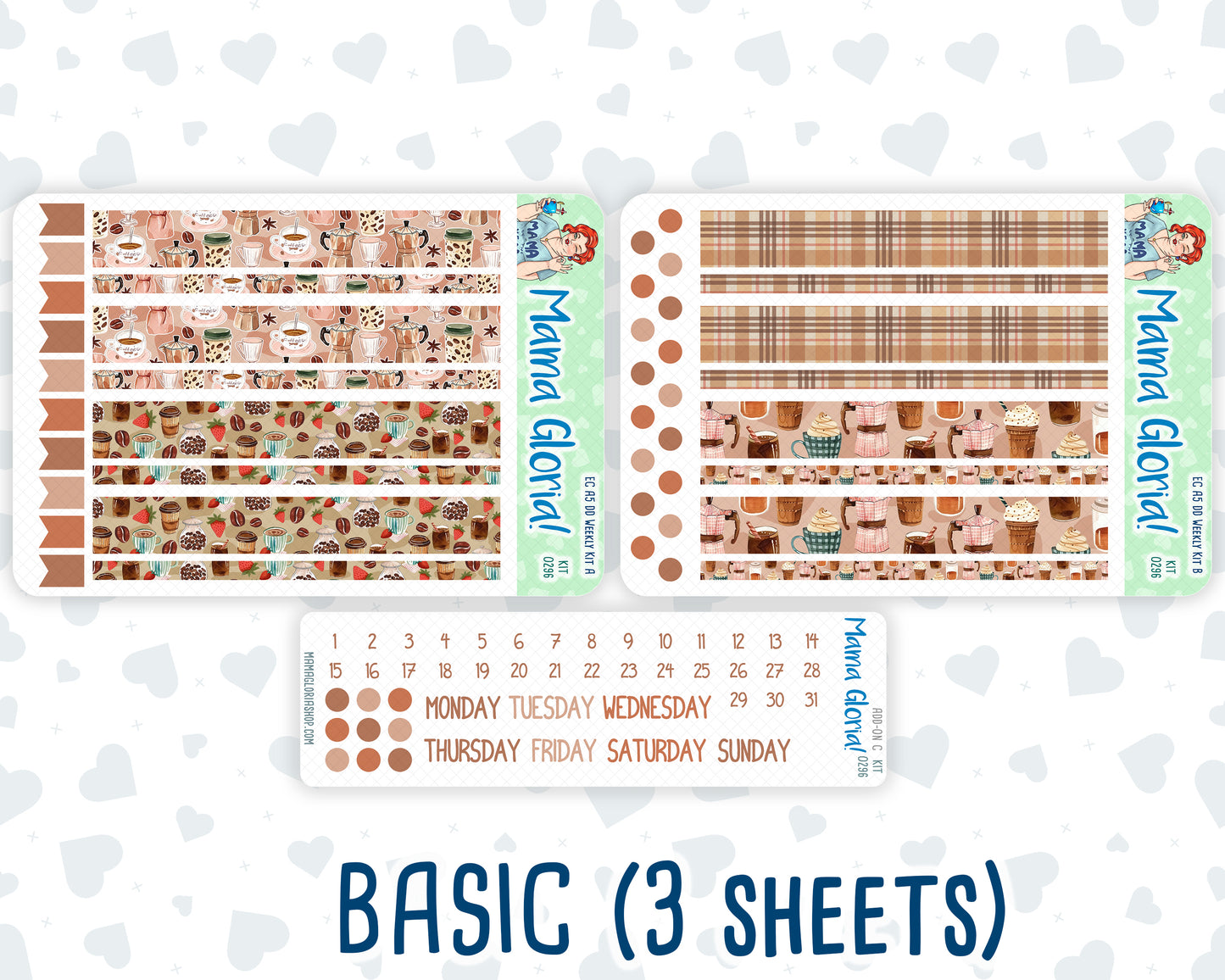 Kit 0296 - A5 - Daily Duo - Weekly Kit - September - Coffee Break