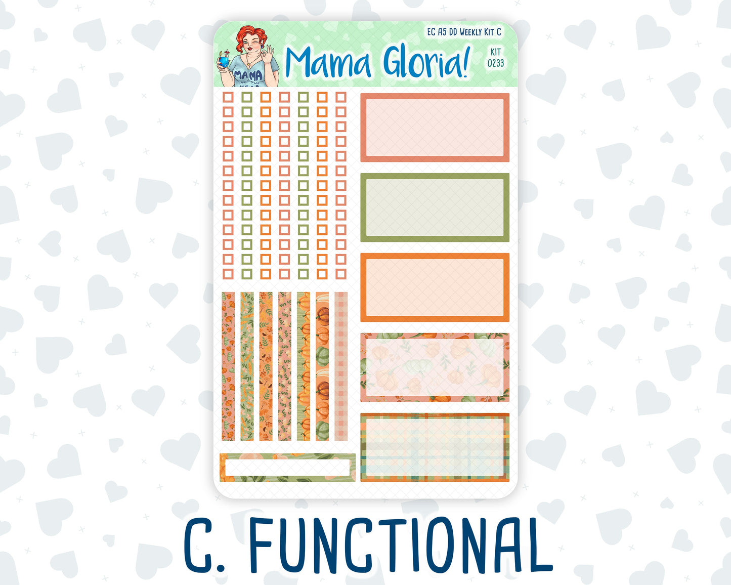 Kit 0233 - A5 - Daily Duo - Weekly Kit - September - Cinnamon Days