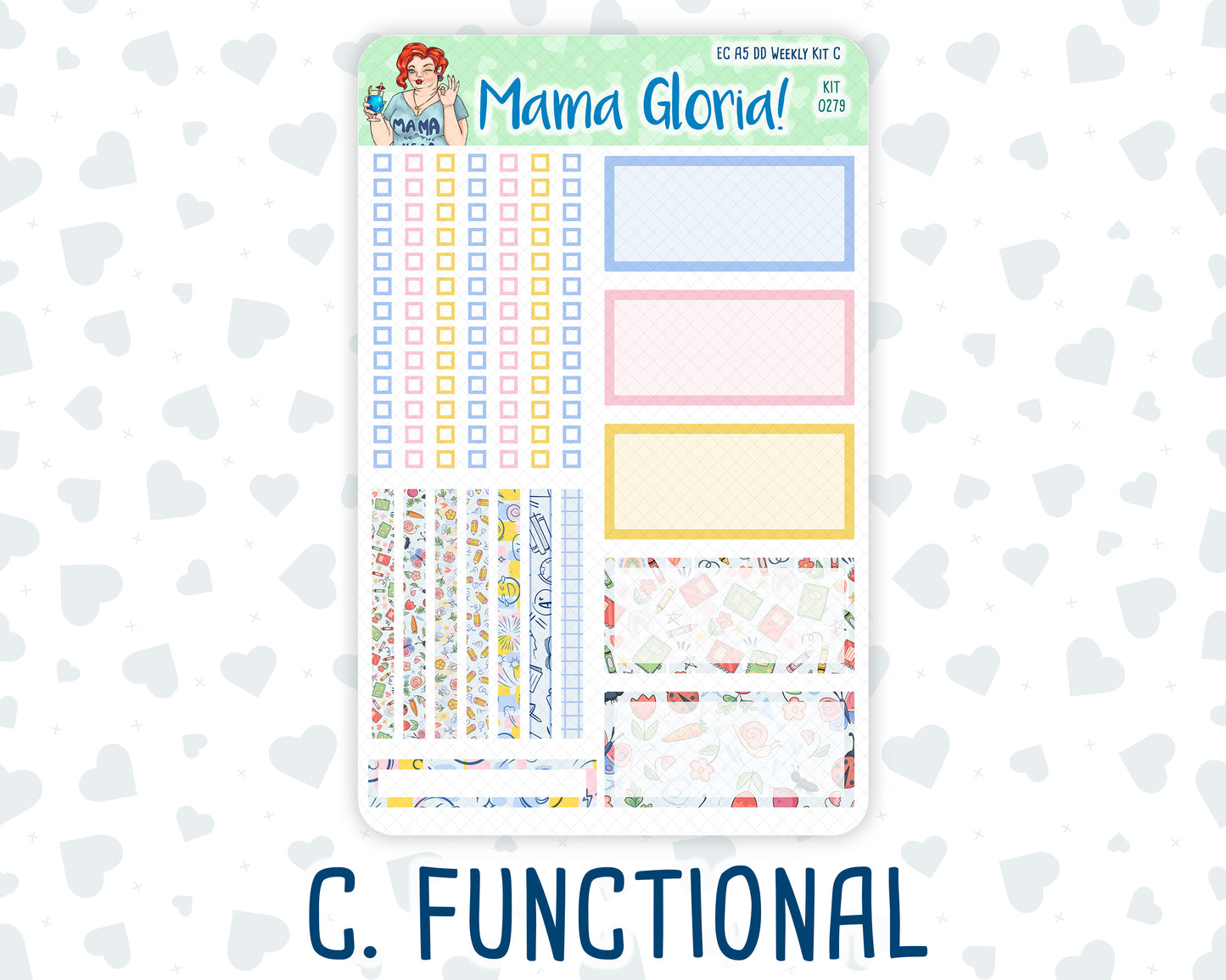 Kit 0279 - A5 - Daily Duo - Weekly Kit - August - Not Ready For School
