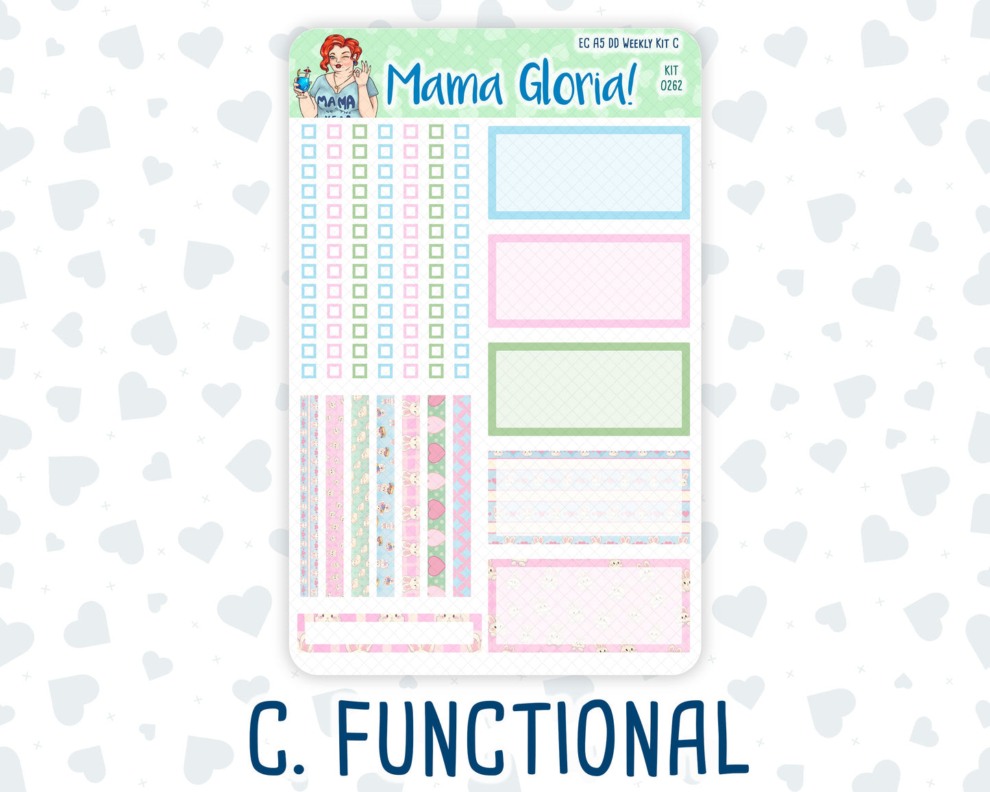 Kit 0262 - A5 - Daily Duo - Weekly Kit - April - Spring Puffs