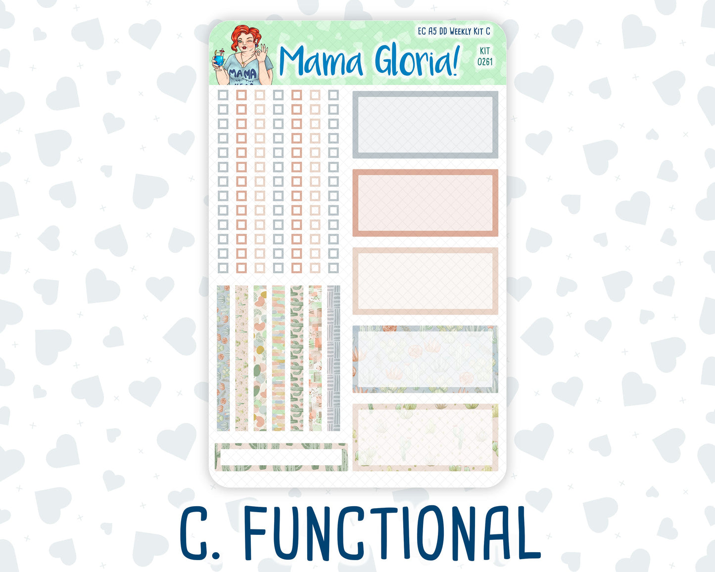 Kit 0261 - A5 - Daily Duo - Weekly Kit - April - Llama Spring