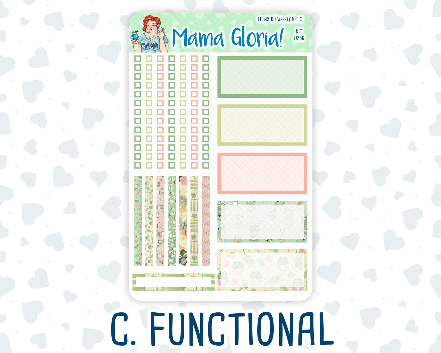Kit 0256 - A5 - Daily Duo - Weekly Kit - March - Froggy Luck