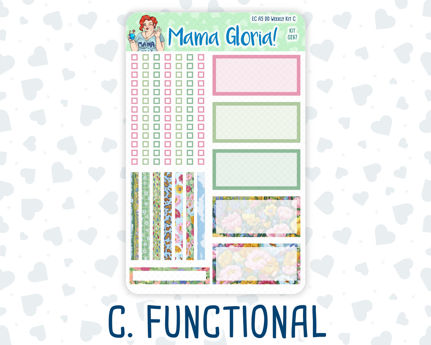Kit 0267 - A5 - Daily Duo - Weekly Kit - May - Flowers For Mama