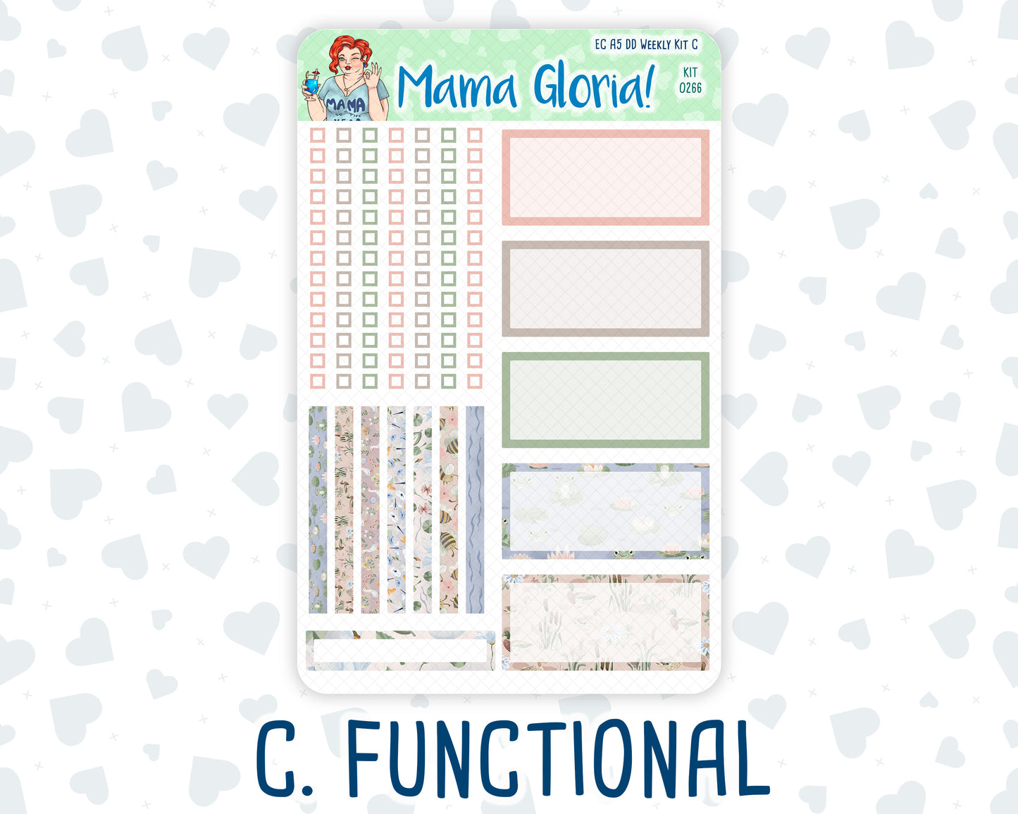 Kit 0266 - A5 - Daily Duo - Weekly Kit - May - Froggy Lake Picnic