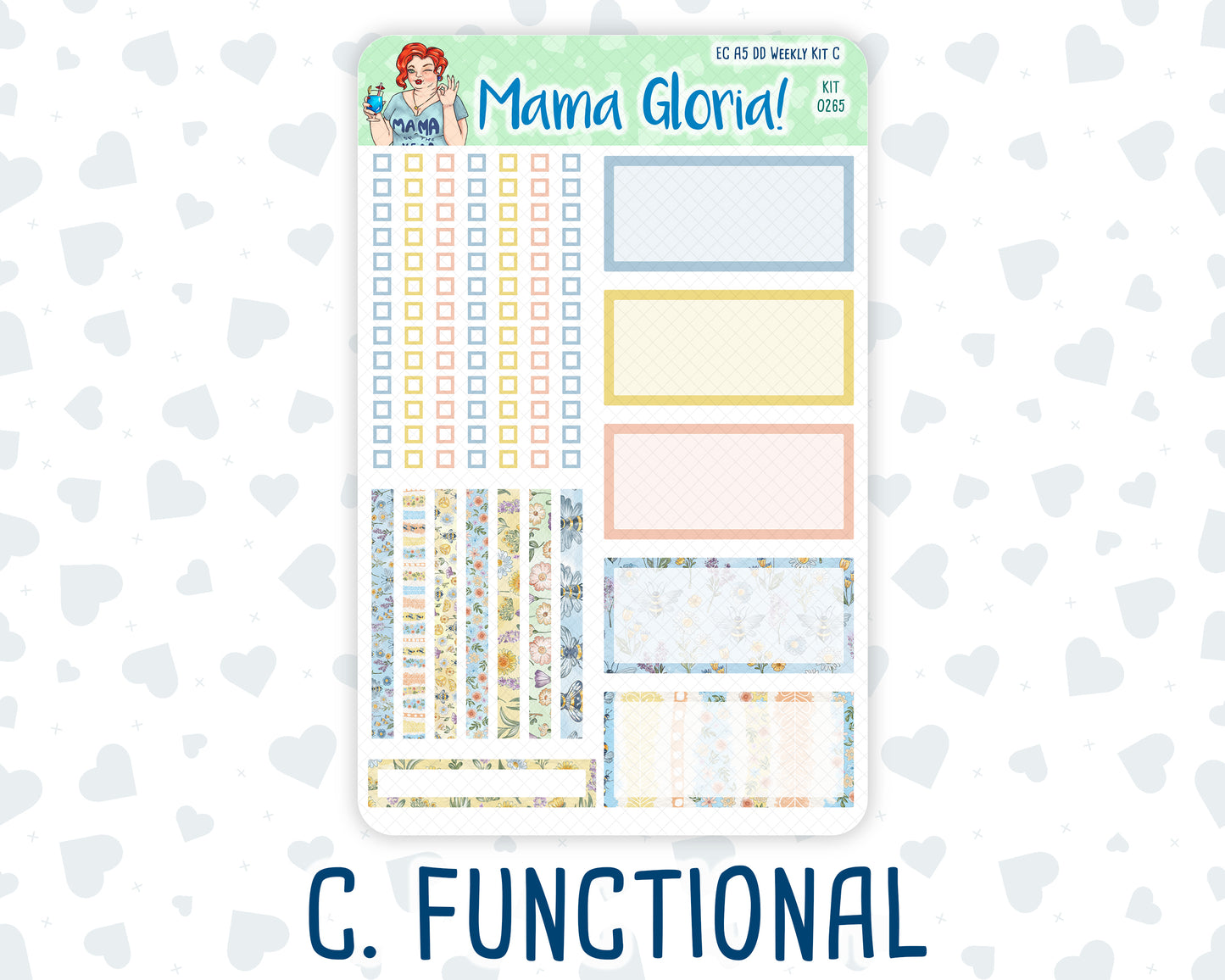Kit 0265 - A5 - Daily Duo - Weekly Kit - May - Honeybee Sky