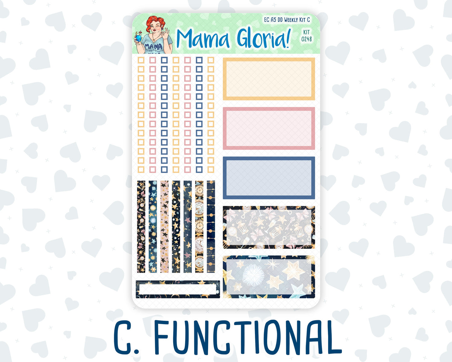 Kit 0248 - A5 - Daily Duo - Weekly Kit - January - Midnight Countdown