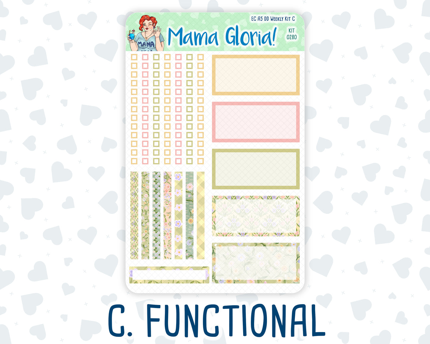 Kit 0280 - A5 - Daily Duo - Weekly Kit - Half Past Six In August