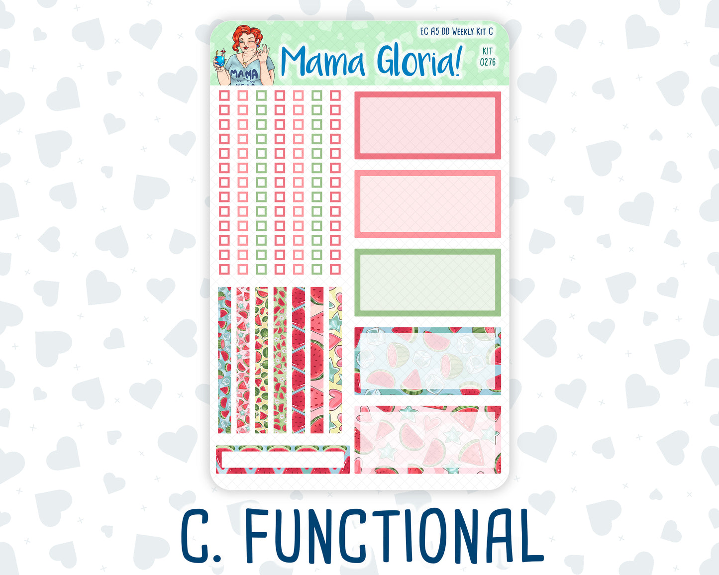 Kit 0276 - A5 - Daily Duo - Weekly Kit - July - Melon Crush
