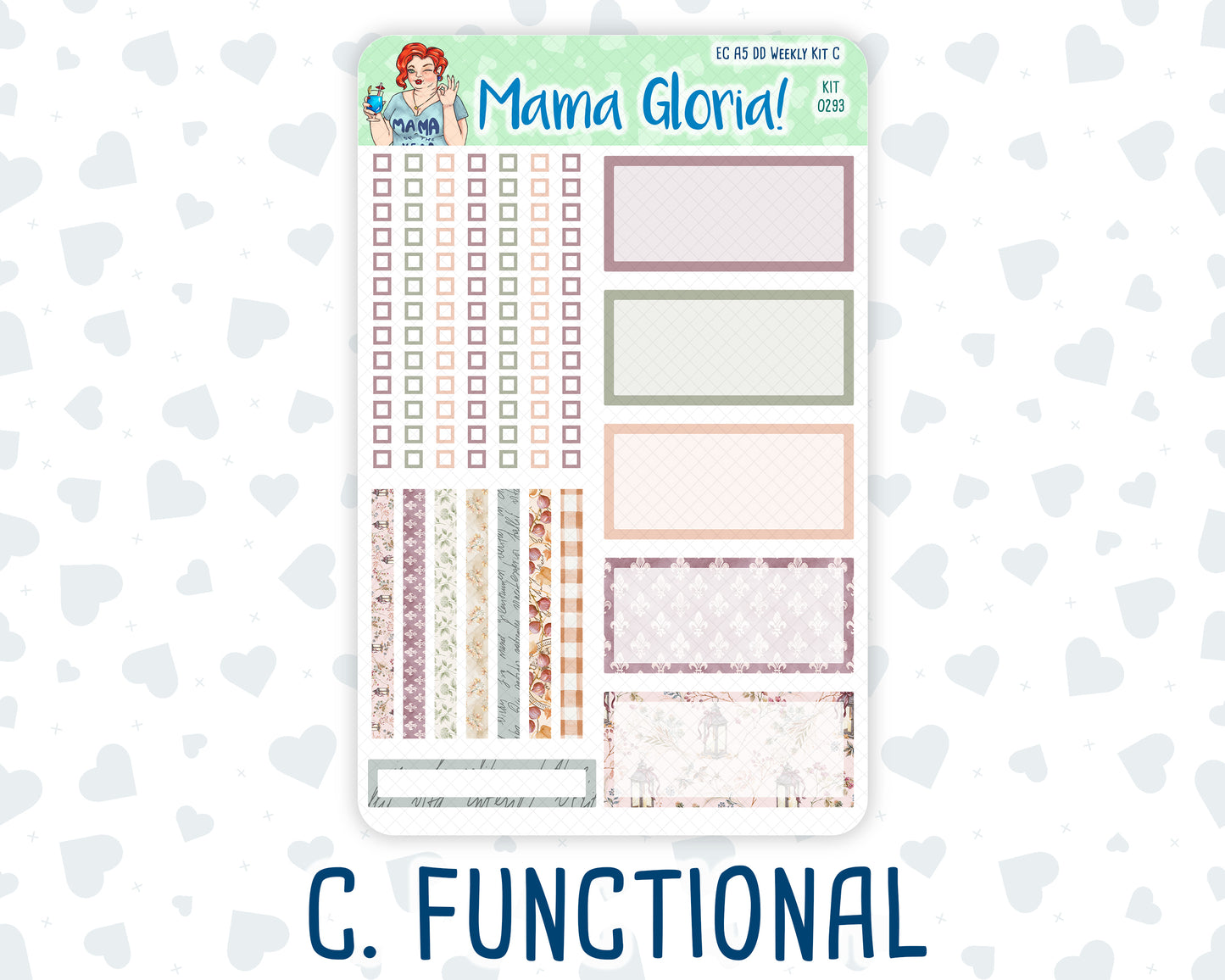 Kit 0293 - A5 - Daily Duo - Weekly Kit - September - Fleur de Provence