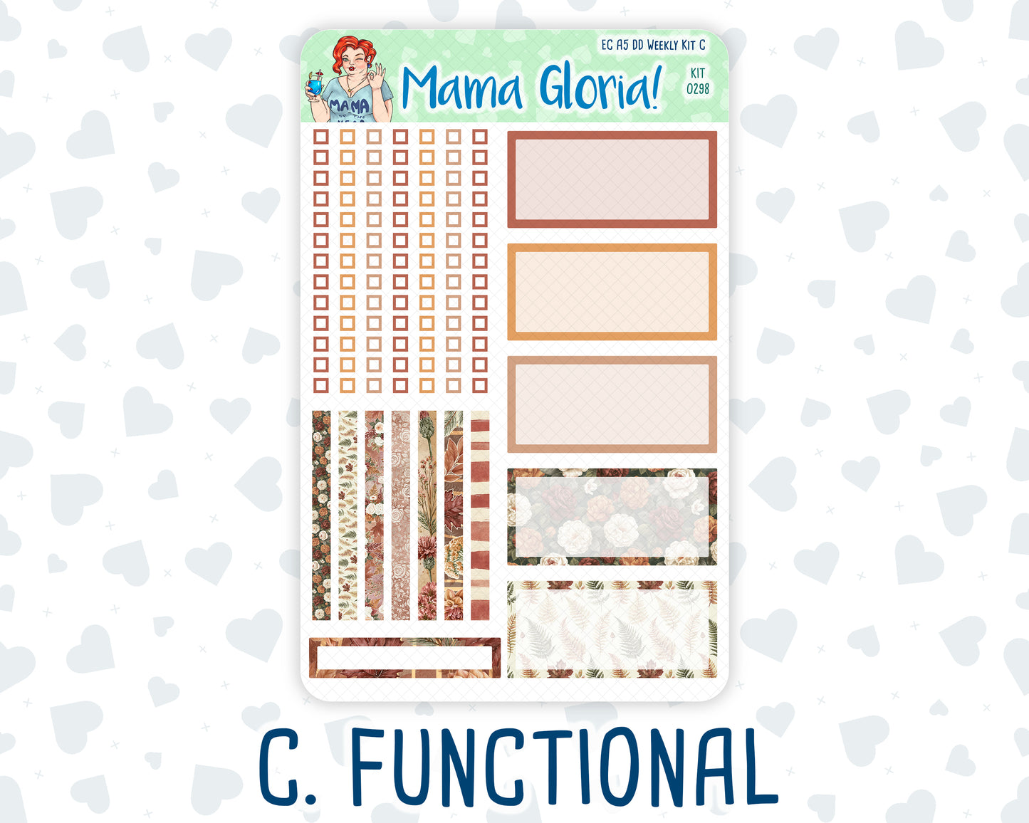 Kit 0298 - A5 - Daily Duo - Weekly Kit - October - Velvet Bloom