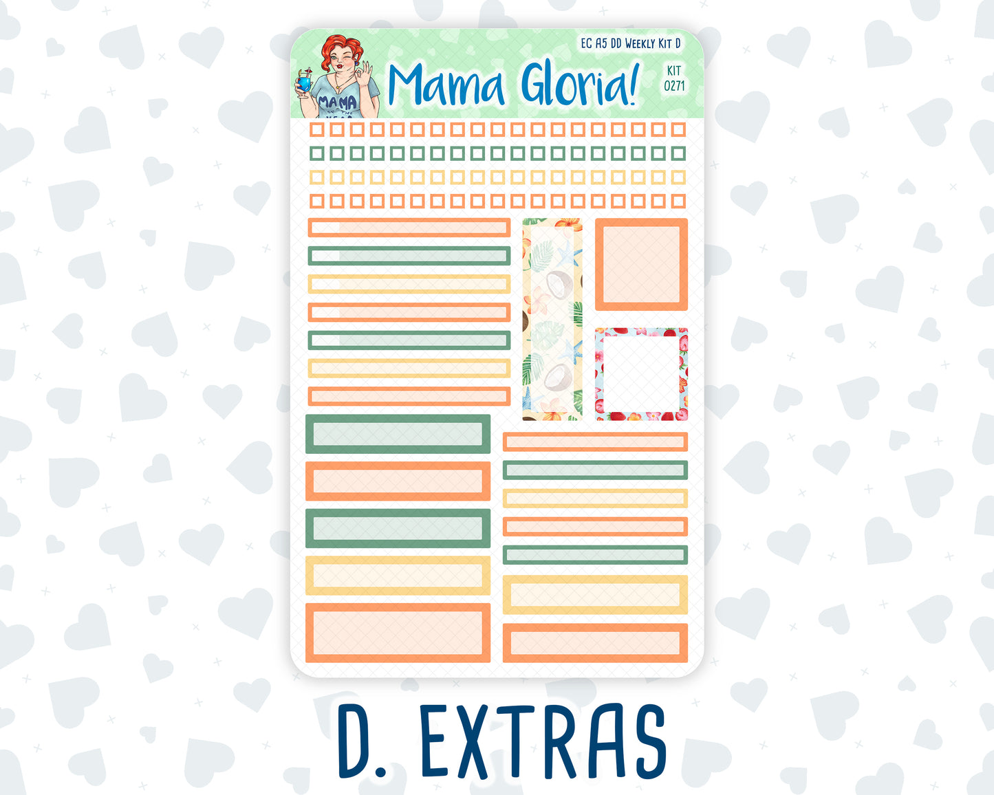 Kit 0271 - A5 - Daily Duo - Weekly Kit - June - Strawberry Shore