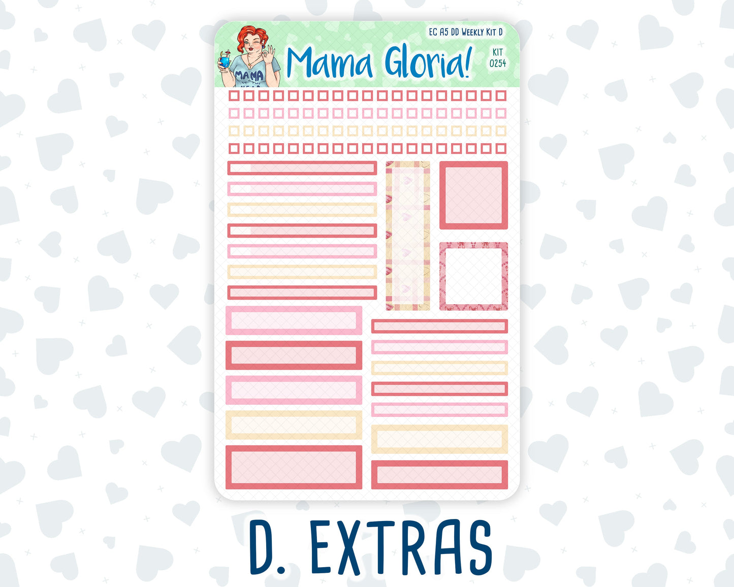 Kit 0254 - A5 - Daily Duo - Weekly Kit - February - Valentine Village