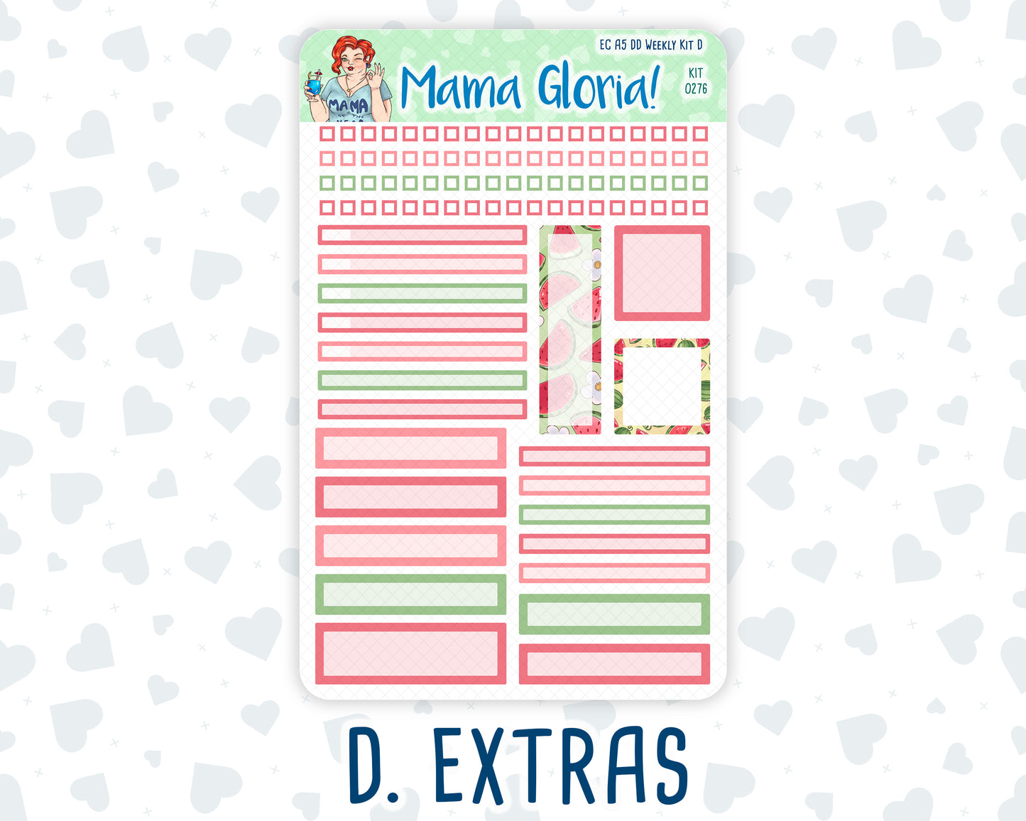 Kit 0276 - A5 - Daily Duo - Weekly Kit - July - Melon Crush